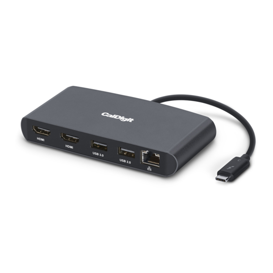 CalDigit Thunderbolt 3 mini Dock Kullanıcı Kılavuzu