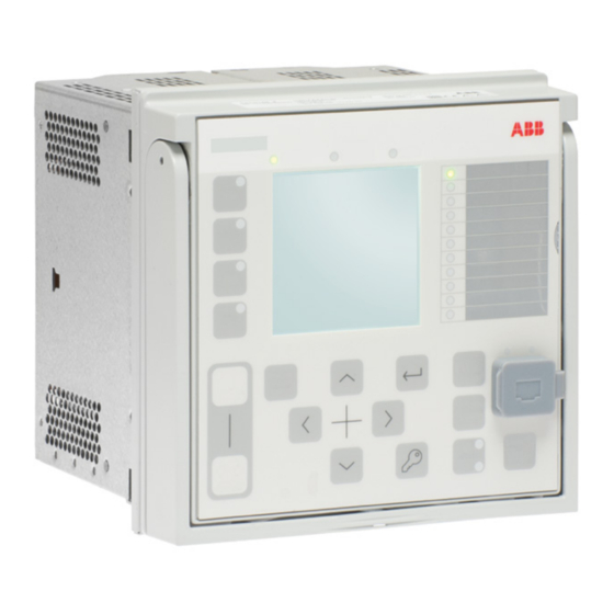 ABB Relion 611 Series Quick Start Manual