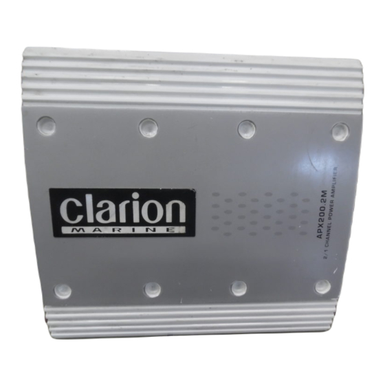 Clarion APX200.2M Manual de funcionamiento e instalación