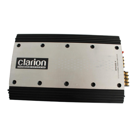 Clarion APX400.4M Manual de funcionamiento e instalación