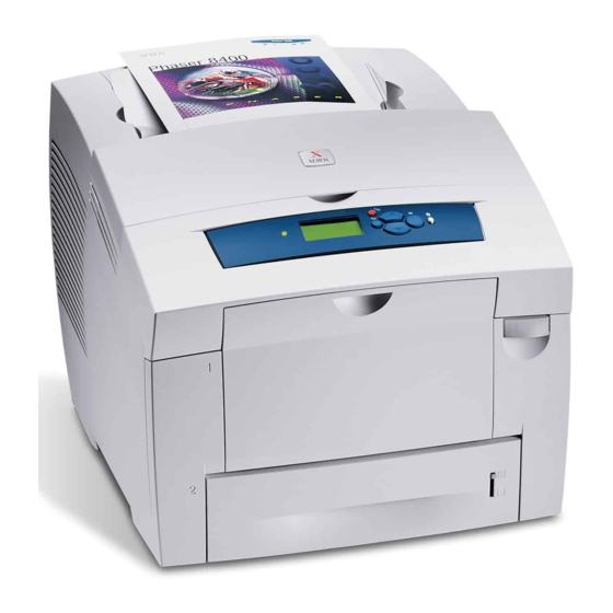 Xerox 8400N - Phaser Color Solid Ink Printer Panduan Referensi Cepat