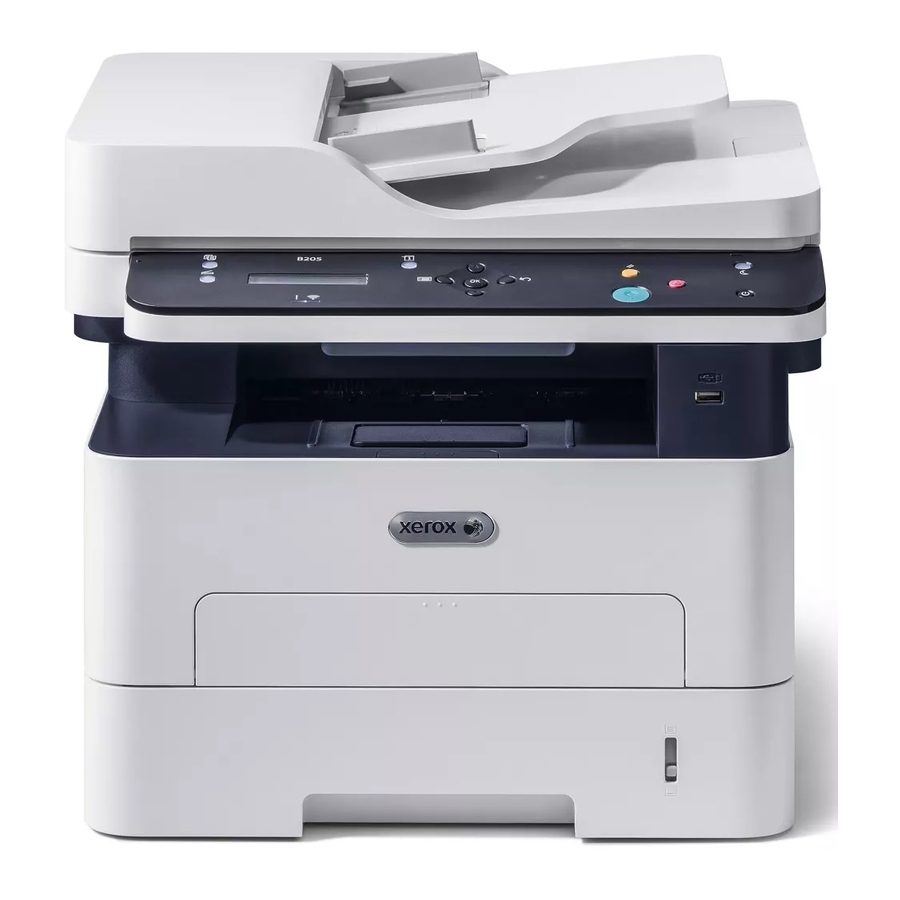 Xerox B205 Посібник з швидкого використання