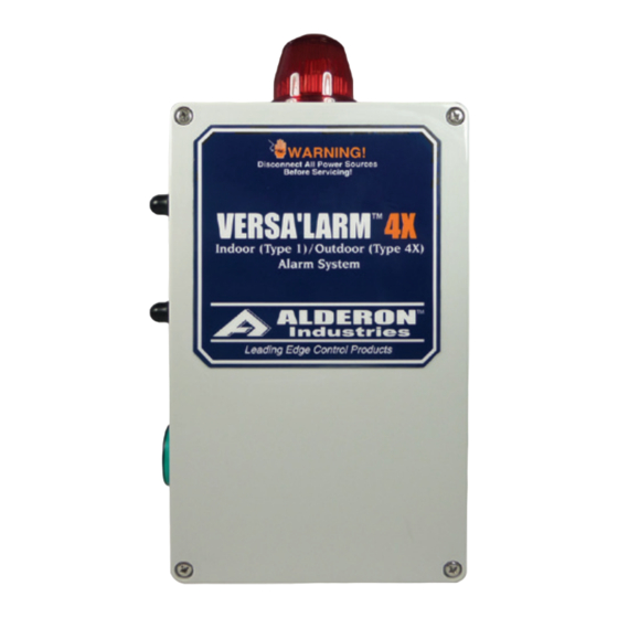 Alderon Industries Versa'larm 4X Handbuch für Betrieb, Wartung und Installation