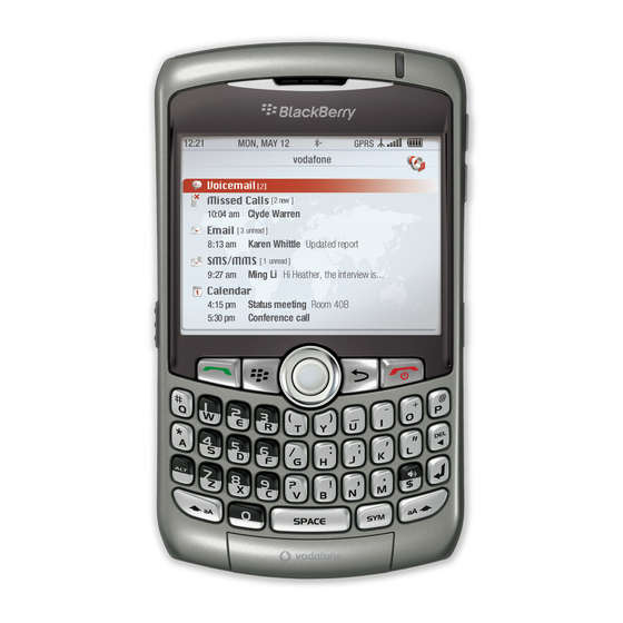 Blackberry 8310 Curve AT&T Aan de slag handleiding