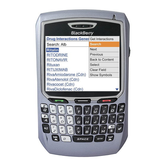 Blackberry 8700C WIRELESS HANDHELD - GETTING STARTED GUIDE FROM CINGULAR Manual de introducción