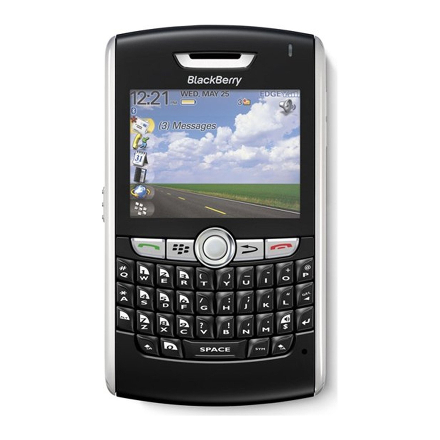 Blackberry 8800 - SMARTPHONE - SAFETY AND Manual de iniciação