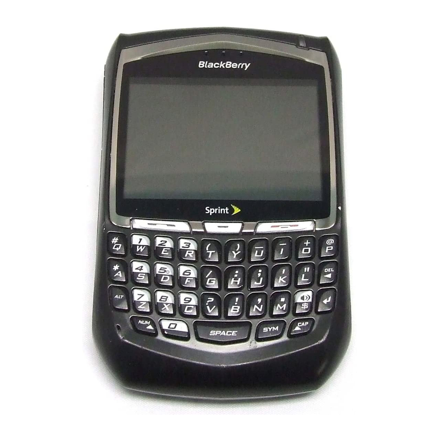 Blackberry BlackBerry Sprint 8703e Посібник з налаштування