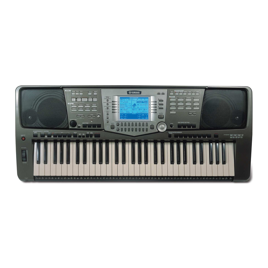 Yamaha PortaTone PSR-1000 Посібник з експлуатації