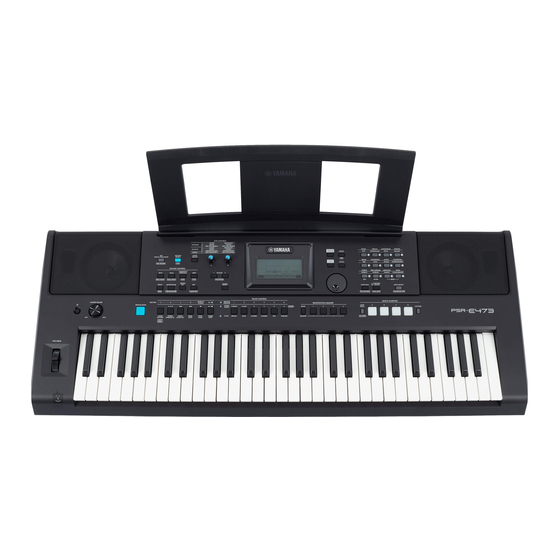 Yamaha PSR-EW425 Довідковий посібник