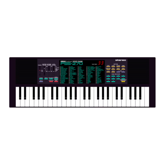 Yamaha PortaSound PSS-270 Посібник користувача