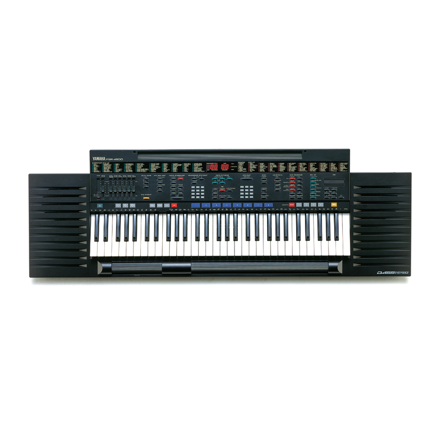 Yamaha PortaTone PSR-4500 Посібник користувача