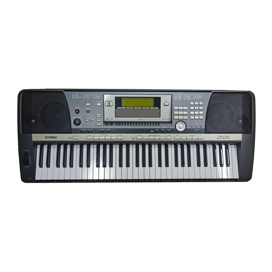 Yamaha PortaTone PSR-640 Посібник з експлуатації