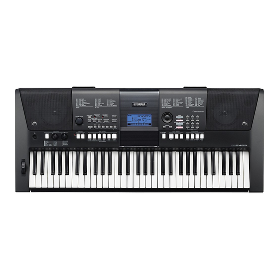 Yamaha PSR-E423 ミディ・リファレンス・マニュアル