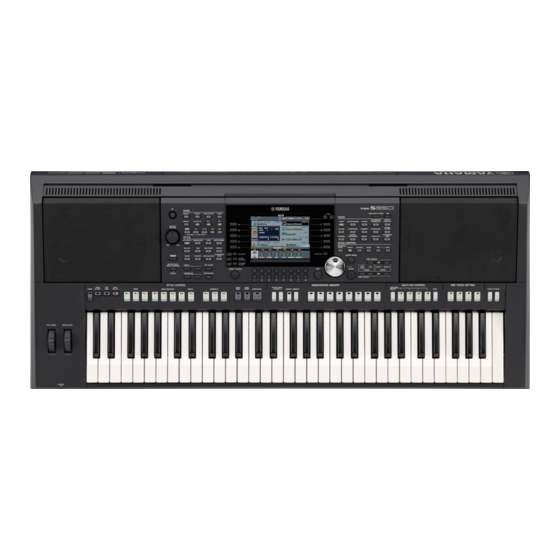 Yamaha PSR-S950 Руководство