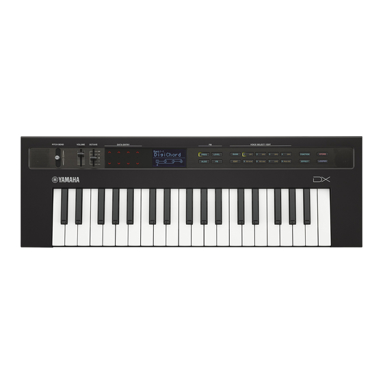 Yamaha Reface DX Manual de referência