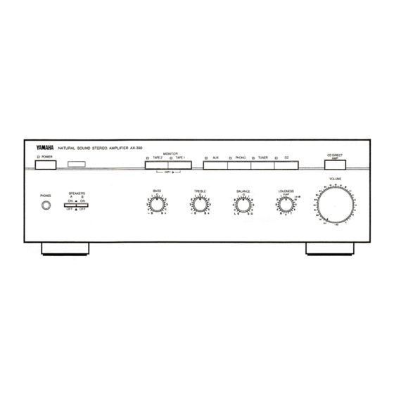 Yamaha AX-390 Kullanıcı El Kitabı