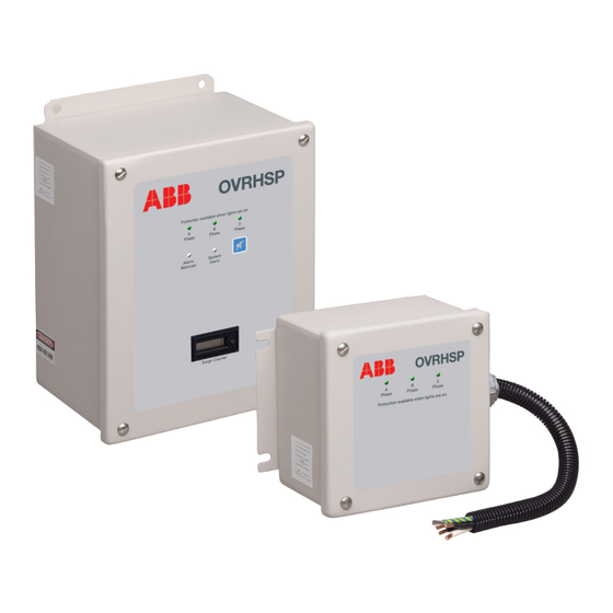 ABB OVRHSP 2401P Series Handbuch für Installation, Betrieb und Wartung