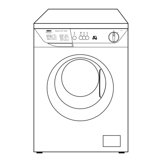 Zanussi F1045 W 지침 책자