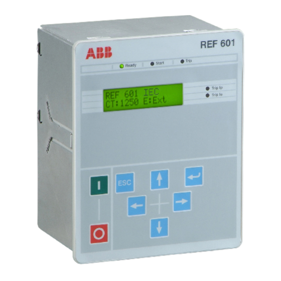 ABB REF601 Producthandleiding