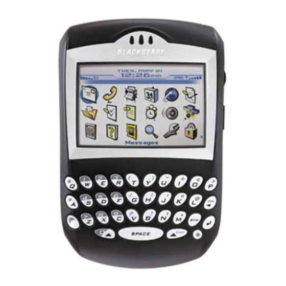 Blackberry 7250 - MANUEL 4 Manuel de démarrage