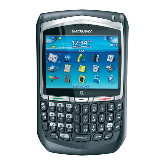 Blackberry 8700G - GETTING STARTED GUIDE @@ LIMITED INTERNET SERVICE FROM O2 시작하기 매뉴얼