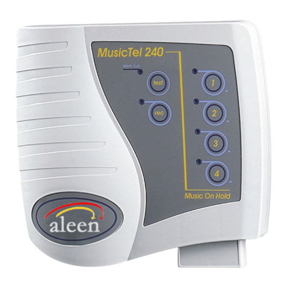 aleen Music Tel-240 Manuel d'installation et d'utilisation