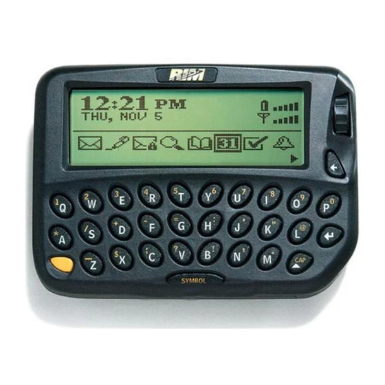 Blackberry RIM 857 Wireless Handheld r Руководство пользователя по пейджингу