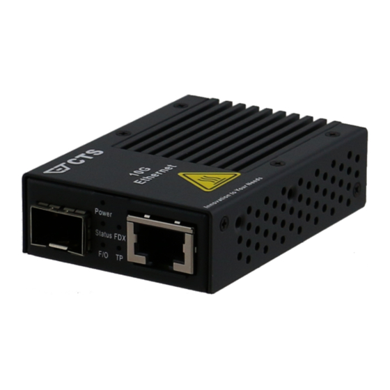 CTS MCT-5002SFP+ Manuel de l'utilisateur