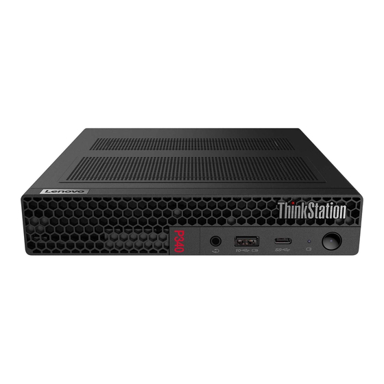 Lenovo ThinkStation P340 Manuel de configuration