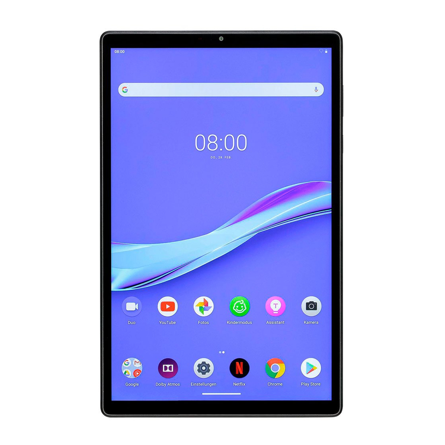 Lenovo Tab M10 FHD Plus Gebruikershandleiding