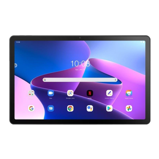 Lenovo Tab M10 Plus 3rd Gen TB125FU ユーザーマニュアル