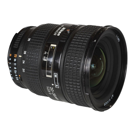 Nikon AF Zoom-Nikkor 20-35mm f/2.8D IF (1.8x) Руководство