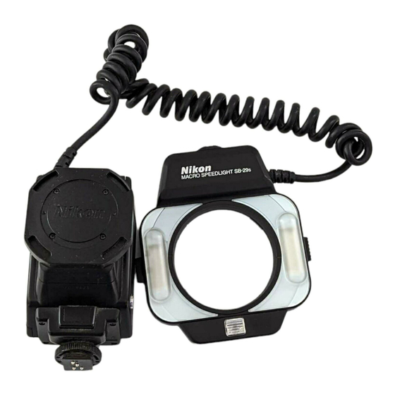 Nikon 4719 - SB 29s - Ring-type Flash Manual de instrucciones