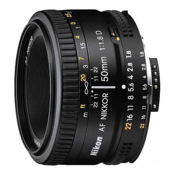 Nikon AF Nikkor 50mm f/1.8D Брошюра и технические характеристики