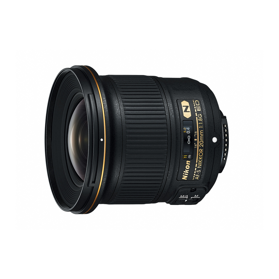 Nikon AF-S NIKKOR 20mm f/1.8G ED Руководство пользователя