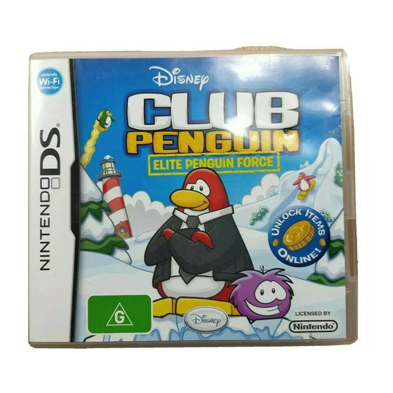 Disney Disney Club Penguin: Elite Penguin Force Nintendo DS NTR-CLPE-USA Інструкція з експлуатації