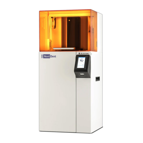 3D Systems NextDent 5100 빠른 시작 매뉴얼