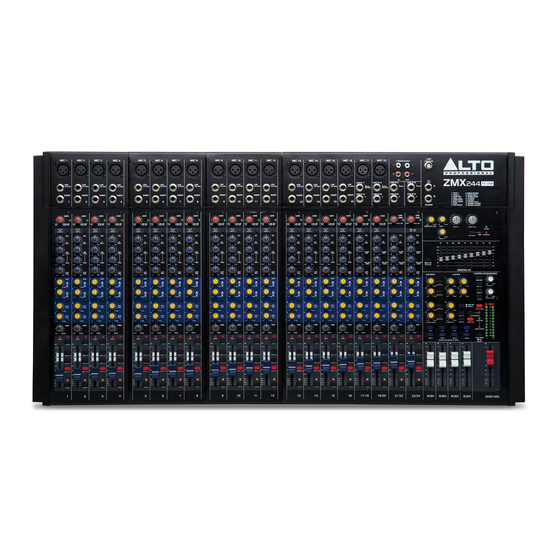 Alto Professional ZMX244FXUSB 빠른 시작 매뉴얼