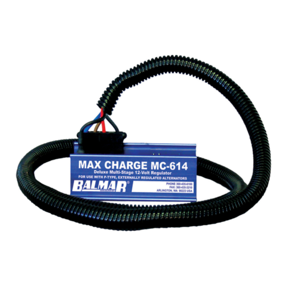 Balmar MAX CHARGE MC-614 Instrukcja instalacji i obsługi