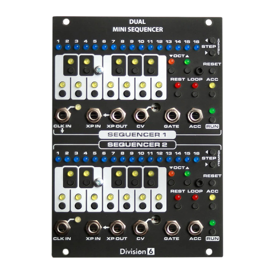 Division 6 Dual Mini Sequencer Інструкція з експлуатації Посібник з експлуатації