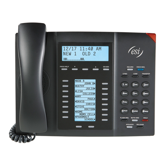 ESI 60 Business Phone 사용자 설명서