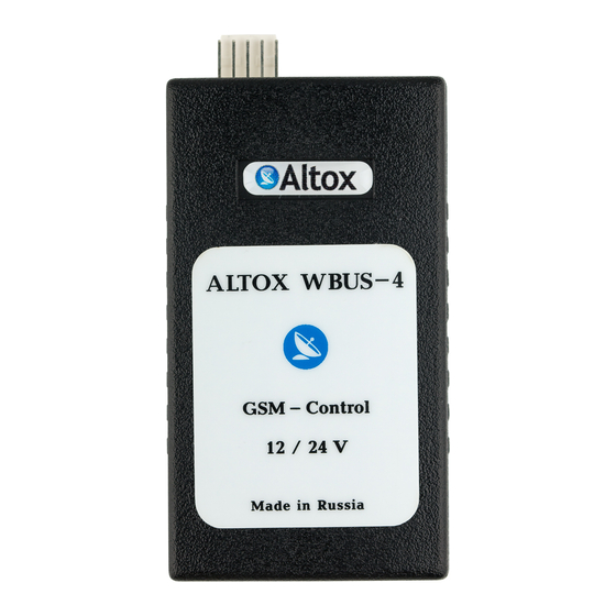 Altox WBUS-4 v2 Manual operacional