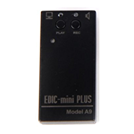 EDIC-mini Plus A9 Instructions d'utilisation succinctes