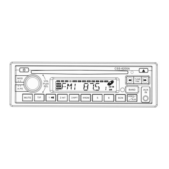 Custom Radio CSS-6200A 소유자 매뉴얼