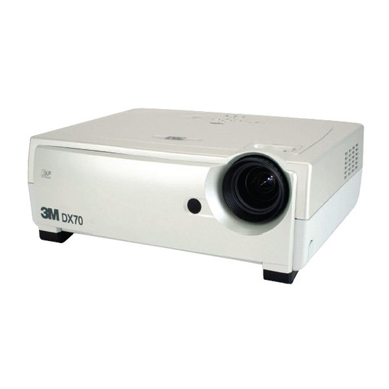 3M DX70 - Digital Projector XGA DLP Configuração rápida