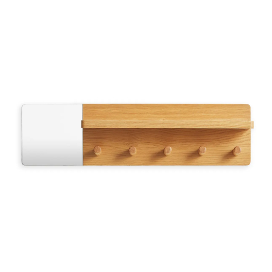 BluDot Candid Wall Shelf with Hooks Podręcznik