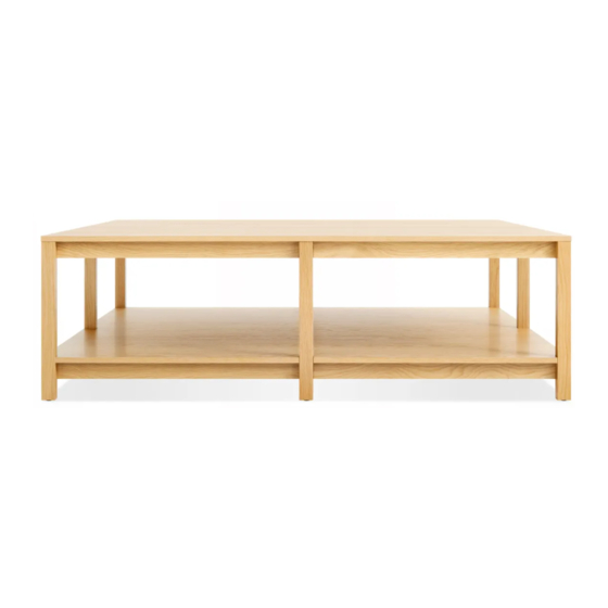 BluDot Open Plan Coffee Table Manual