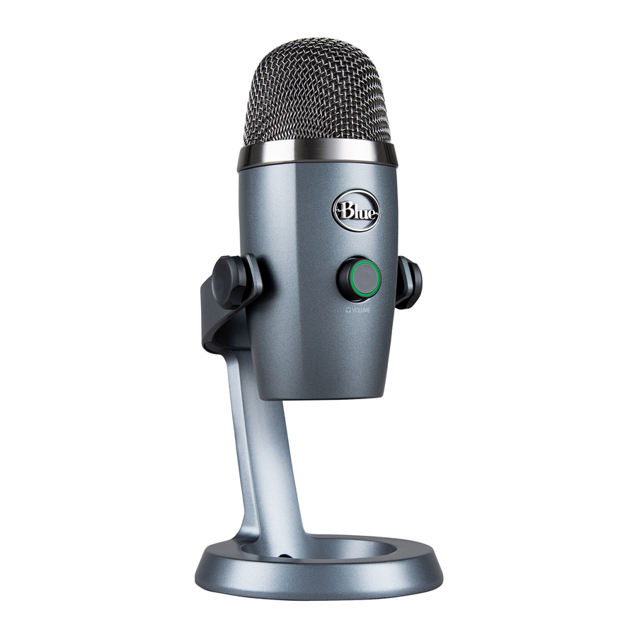 Blue Yeti Nano Краткое руководство по эксплуатации