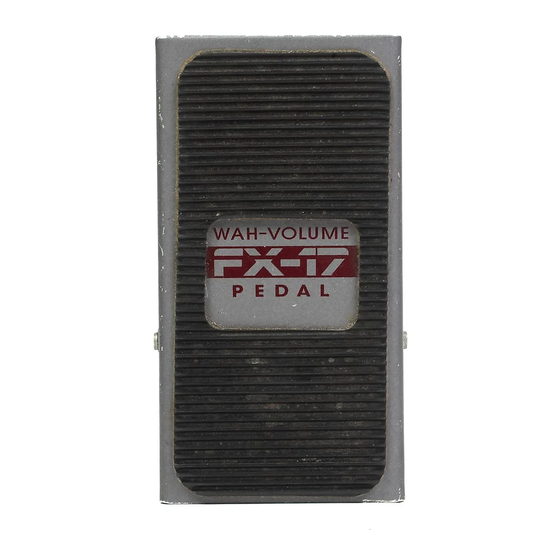 DOD FX-17 Wah/Volume Manual de instruções