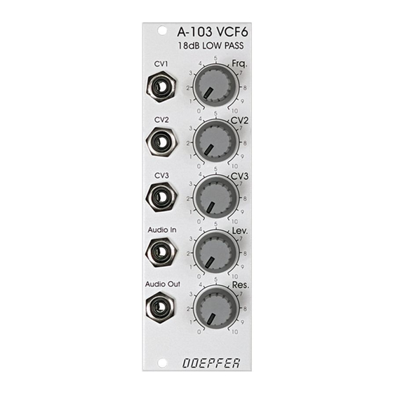 DOEPFER A-103 VCF 6 Handbuch